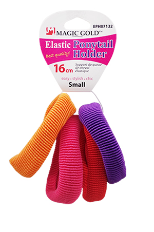 Magic Gold Ponytail Holder-Elastic(16cm)-Asst #EPH07132-dz