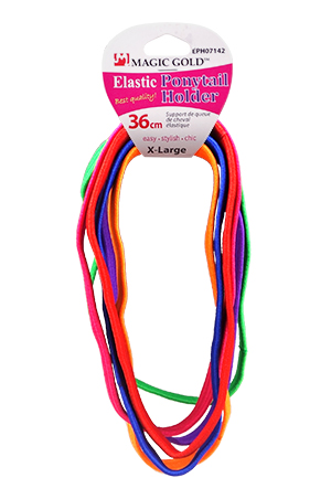 Magic Gold Ponytail Holder-Elastic(36cm)-Asst #EPH07142-dz