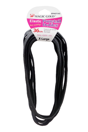 Magic Gold Ponytail Holder-Elastic(36cm)-Black #EPH07145-dz