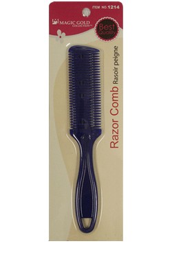 Magic Gold Razor Comb #12140 (Tail Handle&Short Comb) -dz