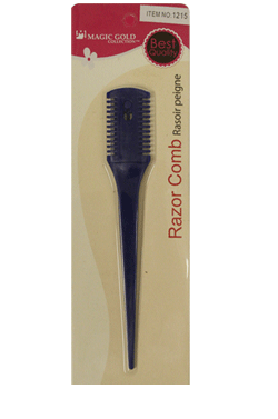 Magic Gold Razor Comb #1215 (Round Handle&Long Comb) -dz