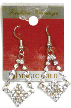 Magic Gold Rhine Stone Earring #4727 -pc