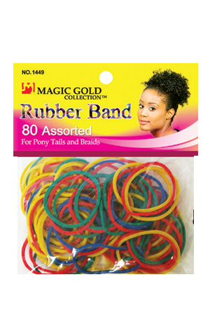 Magic Gold Rubber Band 80pcs(L) - #1449( Asst)-dz