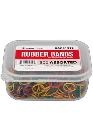 Magic Gold 500 Rubber Bands _Assorted #1312/#2800/#BAG91312 - pc