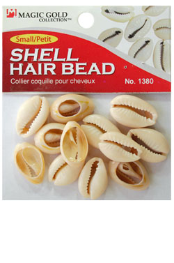 Magic Gold Shell Hair Bead (S) #1380 Ivory -dz
