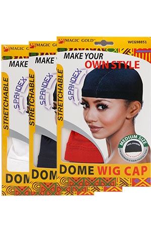 Magic Gold Spandex Dome Wig cap [M] #WCG98853 Asst - dz.