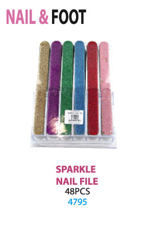 Magic Gold Sparkle Nail File #4795 -Display (48 pcs)