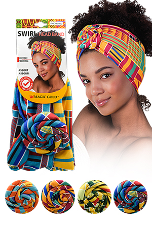 Magic Gold Swirl Head Band (Asst) #PHD99962-dz