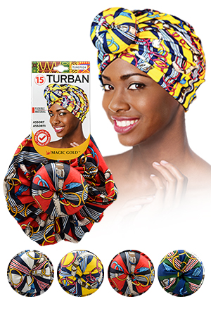 Magic Gold Turban (Asst) TUR7024 #15-dz