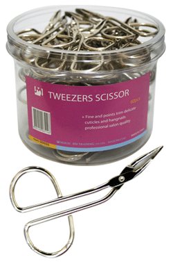 Magic Gold Tweezer Scissors #90651 (60pc/jar) -jar