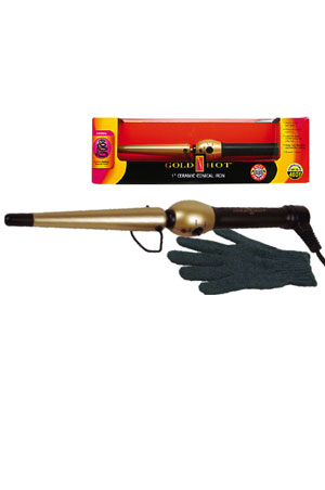 #GH3014 Gold'N Hot Ceramic Conical Iron 1"
