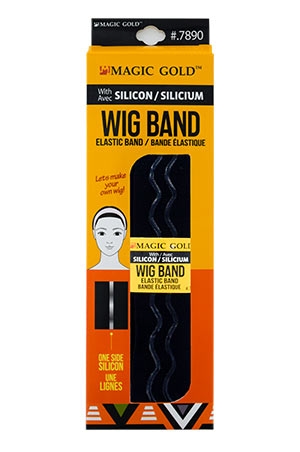 Magic Gold Wig Band One Side Silicon#7890(12/pk)-pc