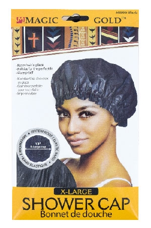 Magic Gold X-Large Shower Cap #0899 Black -dz