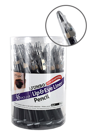 Magic Jumbo Lip&Eye Liner Pencilw/Sharpener[Bla]#M201JAR-jar