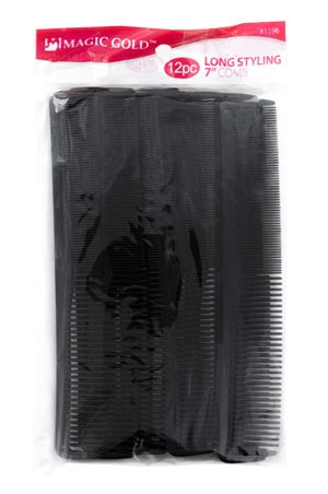 Magic Long Styling Comb 7 12pc #1196