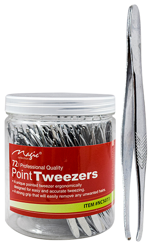 Magic Point Tweezers#NC5073(72pc/jar)-jar