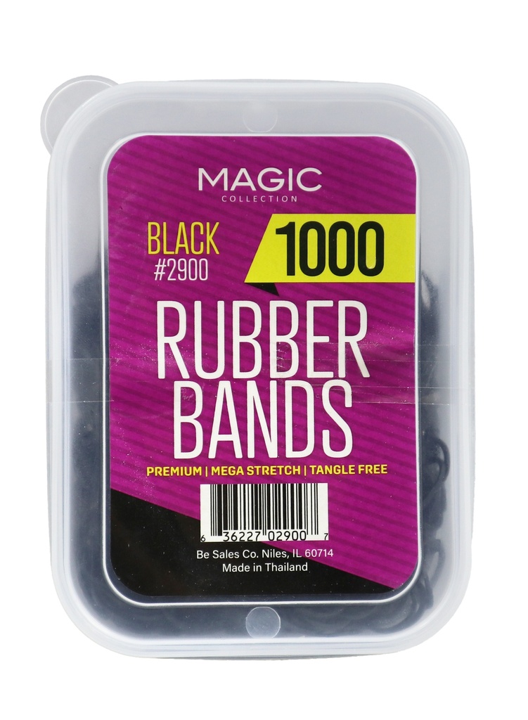 Magic Rubber Band #2900 Black (1000 pcs/jar) -jar