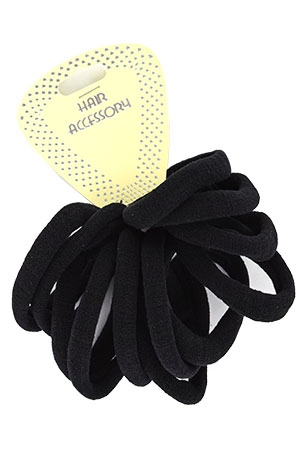 Magic Seamless Elastic Ponytail Holder8"Big10pc#HEP006BLA-dz