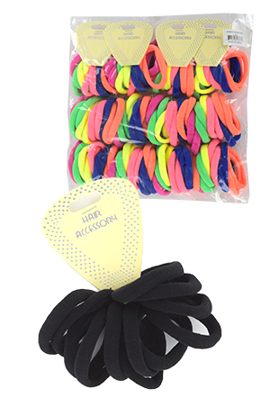 Magic Seamless Elastic Ponytail Holder 6"Small12pc #HEP005AST-dz