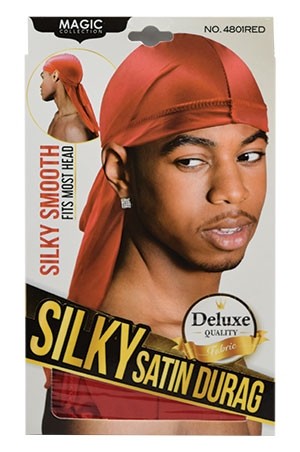 Magic Silky Satin Durag #4801RED - dz