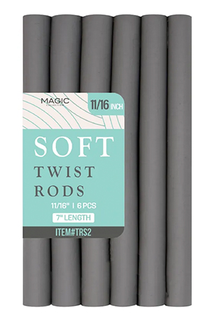 Magic Soft Twist Rods 11/16" Gray #TRS2 - pc