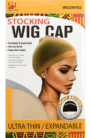 Magic Stocking Wig Cap#WGC99702 L.BROWN(=BEIGE) -dz