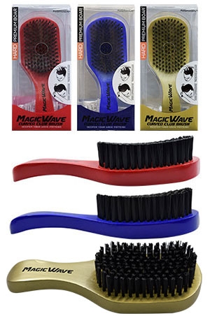 Magic Wave Brush-Curved w/Handle  (Hard, Asst)  #WBR002AH-pc