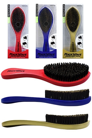 Magic Wave Brush-Curved w/Handle  (Soft ,Asst) #WBR001AS-pc