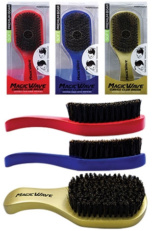 Magic Wave Brush-Curved w/Handle  (Soft ,Asst) #WBR002AS-pc