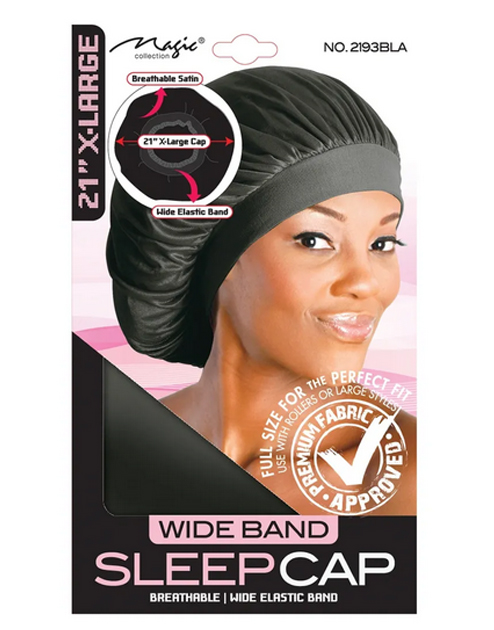 Magic Wide Band Sleep Cap #2193BLA 21" X-Large -dz