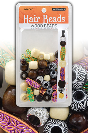 Magic Wood Bead Mix Design-12-pc