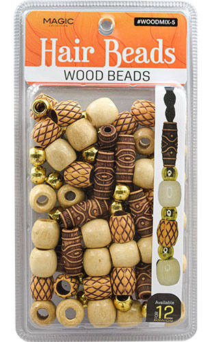 Magic Wood Bead Mix Design-6-pc