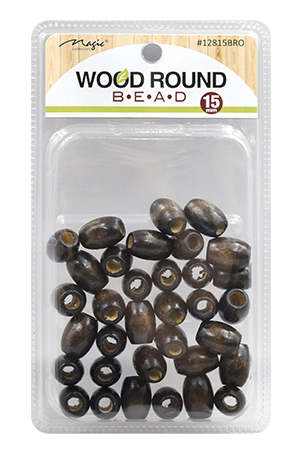 Magic Wood Bead(L)-D.Brown #12815BRO-pc