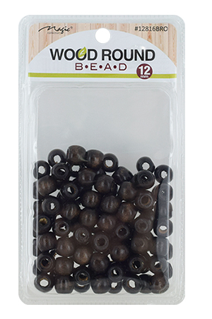 Magic Wood Bead(M)-D.Brown #12816BRO-pc