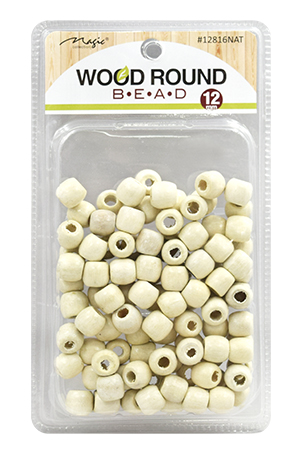 Magic Wood Bead(M)-D.Brown #12816NAT-pc