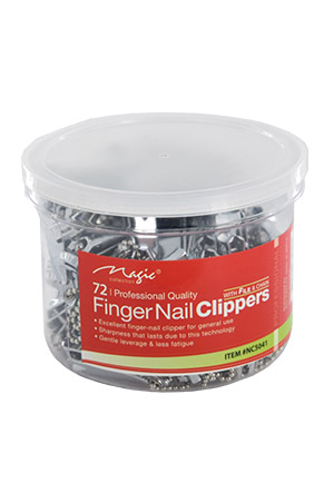 MagicFingerNailClipperw/ File&Chain(72pc/jar)#NC504-jar