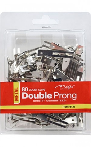 Magic Collection Clip Double Prong(80pc)#3125-pk