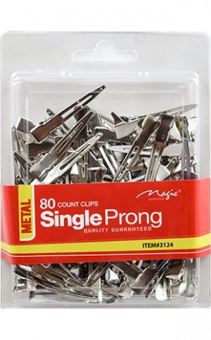 Magic Collection Clip Single Prong(80pc/pk)#3124-pk