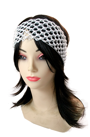 Mesh Head Band (Small) #1601 White -dz