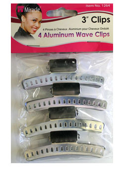 Miracle 3"  Aluminum Wave Clips #1264 -Dz