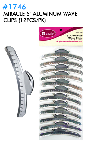 Miracle 5" Aluminum Wave Clips (12pcs/pk) #1746 - pk