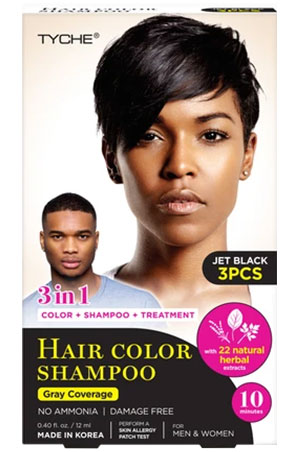 NK Tyche Hair Color Shampoo-Jet Black(0.4oz) #38