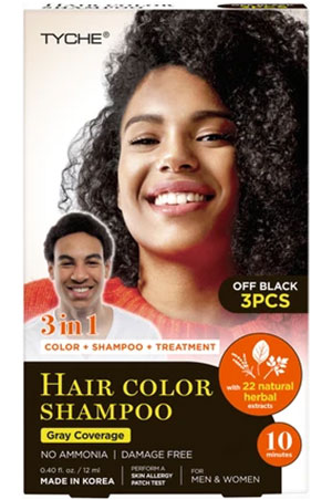 NK Tyche Hair Color Shampoo-Off Black(0.4oz) #38
