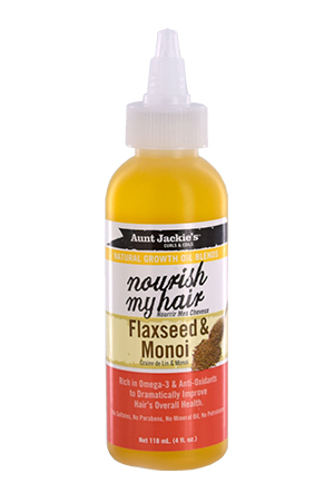 Aunt Jackie's Natural Growth Oil-Flaxseed&Monoi (4oz) #26 -pc