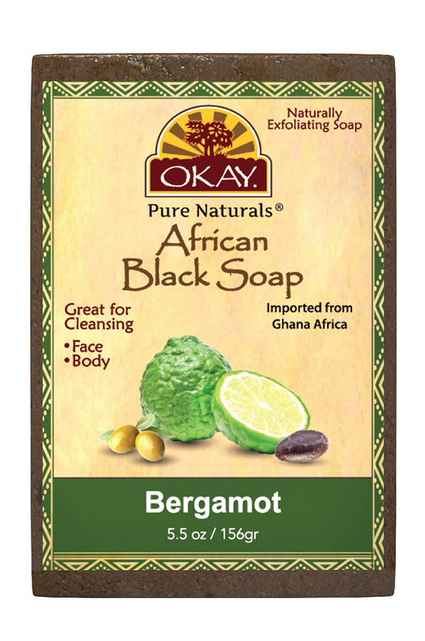 Okay African Black Soap Bergamot (5.5oz) #100