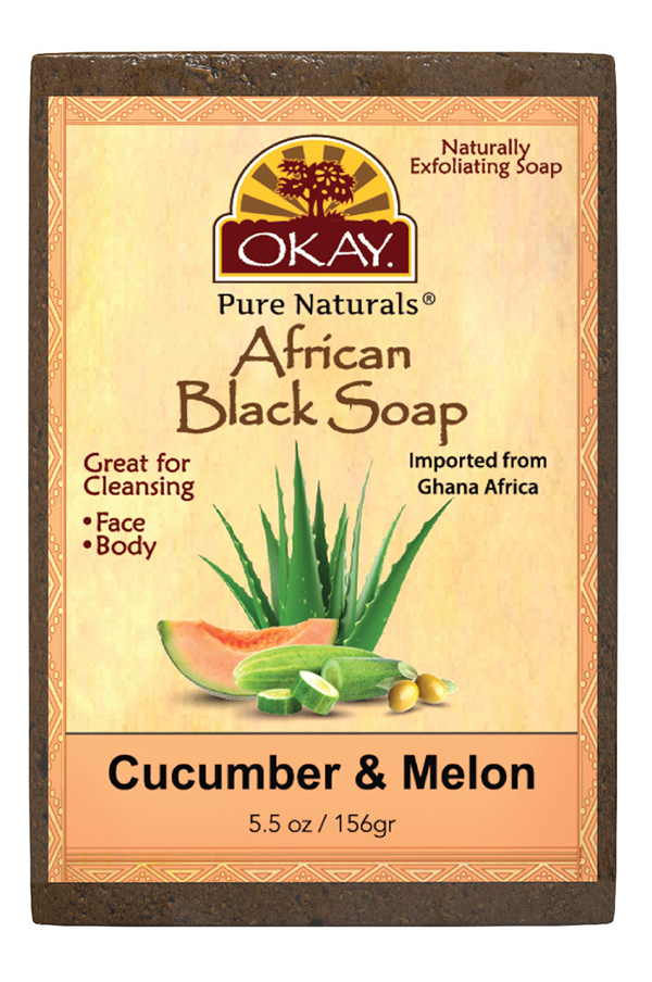 Okay African Black Soap Cucumber & Melon (5.5oz) #102