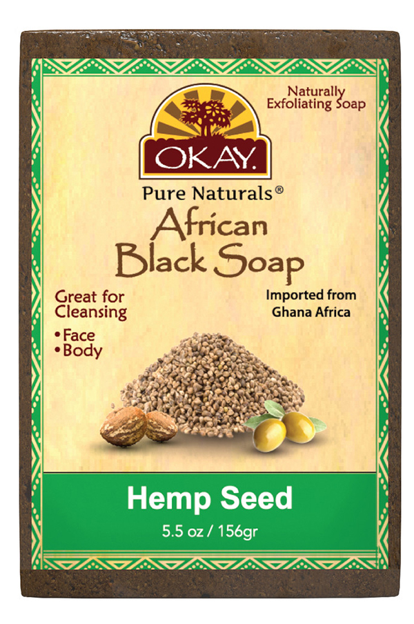 Okay African Black Soap Hemp Seed (5.5oz) #103