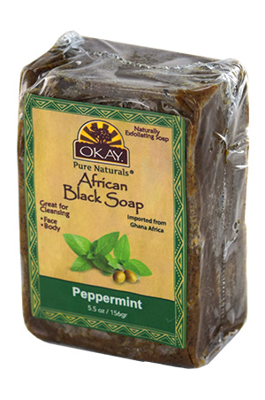 Okay African Black Soap Peppermint(5.5oz)#57