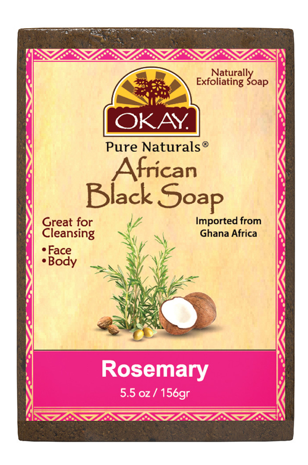 Okay African Black Soap Rosemary (5.5oz) #106