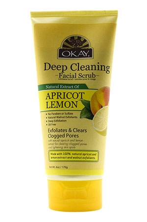 Okay African Facial Scrub-Apricot Lemon(6oz)#67